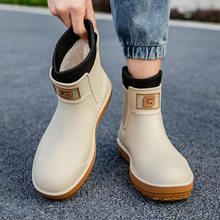 冬季雨鞋男款加绒防水保暖雨靴2026新款爆款钓鱼短筒男士胶鞋水鞋