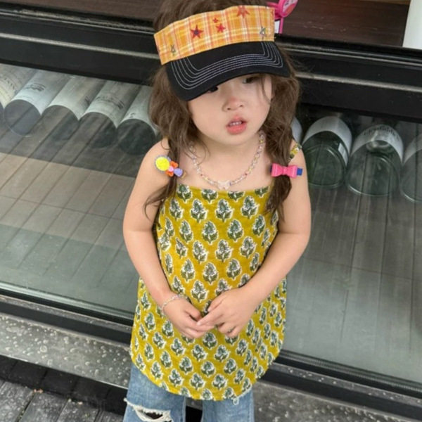 女童连衣裙儿童裙子夏装2026新款女孩超好看碎花连衣裙破洞牛仔裤