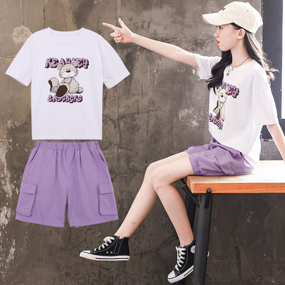 女童夏装套装2026年新款儿童装洋气网红运动夏季大童女装12岁女孩