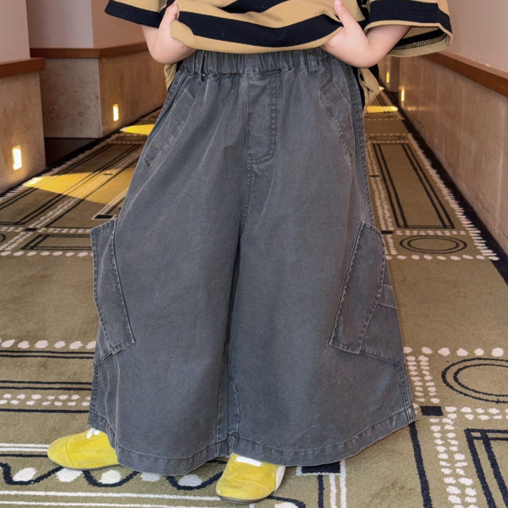奶酪与喵男童裤子2026夏季新款儿童大口袋工装裤水洗做旧休闲裤潮