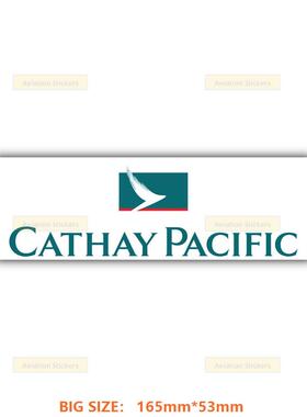 香港国泰航空标志白底矩形3M防水旅行拉杆箱贴纸潮贴笔记本贴