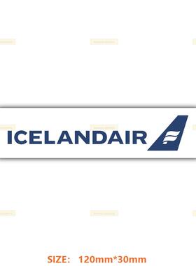 ICELANDAIR航空民航标志矩形3M防水潮贴行李箱贴笔记本贴车贴