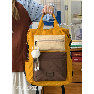 小众复古运动轻便书包学生防水大容量双肩包户外徒步登山旅行背包