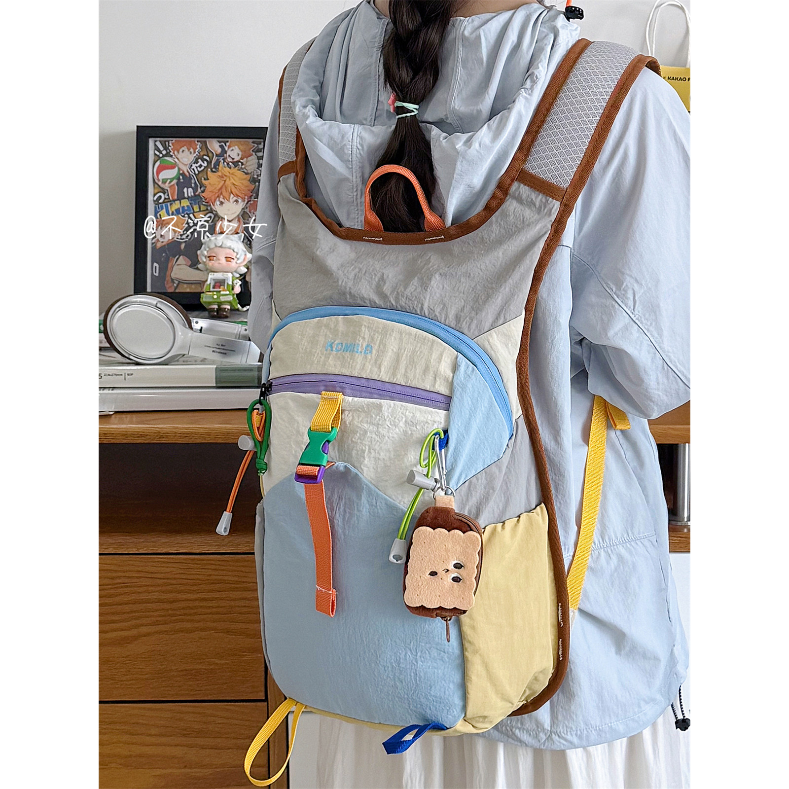 多巴胺小众运动轻便书包学生防水双肩包徒步登山户外旅行骑行背包,箱包皮具/热销女包/男包,双肩背包,淘宝优惠券,粉丝福利购,淘宝优惠卷