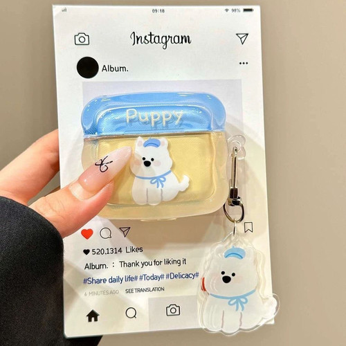 西高地小狗适用华强北pro4/5保护套苹果4代蓝牙套Mini4适用迪士尼F8