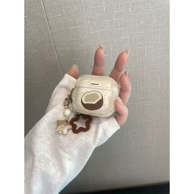 微笑椰子壳适用于华为FreeBuds SE2华为蓝牙freebuds se3新款耳机套带挂件