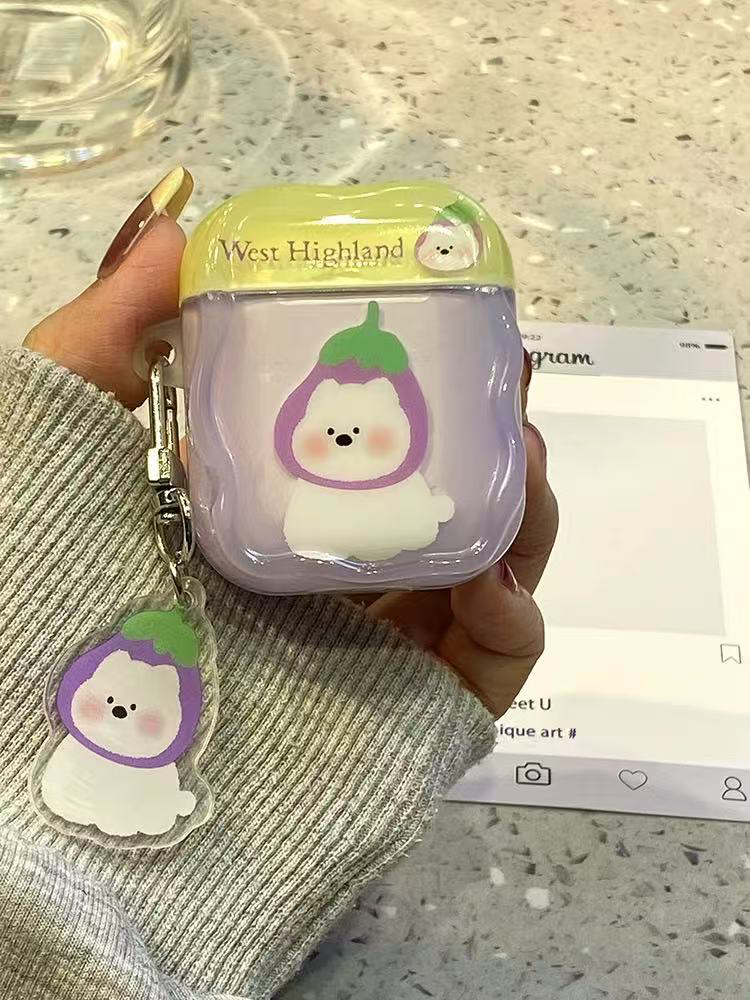 茄子小狗适用于倍思w04pro新款2023蓝牙耳机保护套软壳倍思E3带挂件倍思w042025版