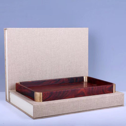 酸枝木嵌铜茶托盘明式老料茶盘全榫卯结构嵌铜燕尾榫卯工艺托盘