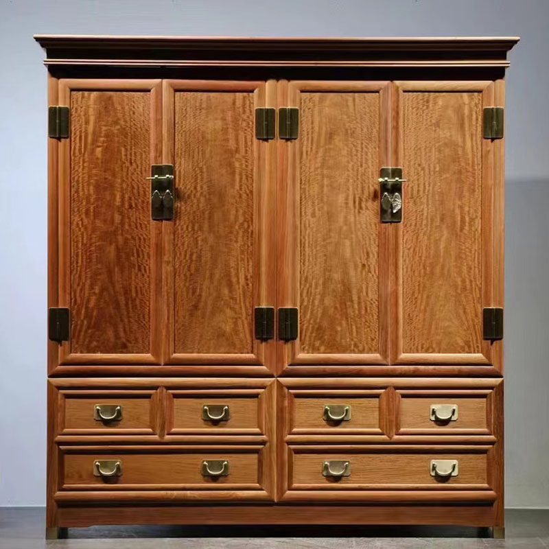 红木家具明清仿古缅甸花梨顶箱柜大果紫檀衣柜中式全实木衣橱柜子