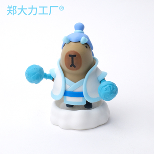 卡皮巴拉敖丙豚公仔摆件原创3D打印定制解压礼物哪吒魔童闹海水豚