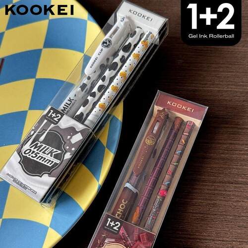 KOOKEI中性笔牛奶巧克力黑笔刷题
