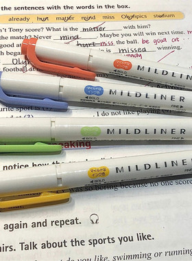 手帐专用组合 日本zebra斑马荧光笔复古色中性笔做笔记百乐juice果汁笔wkt7套装25色荧光笔标记划重点笔