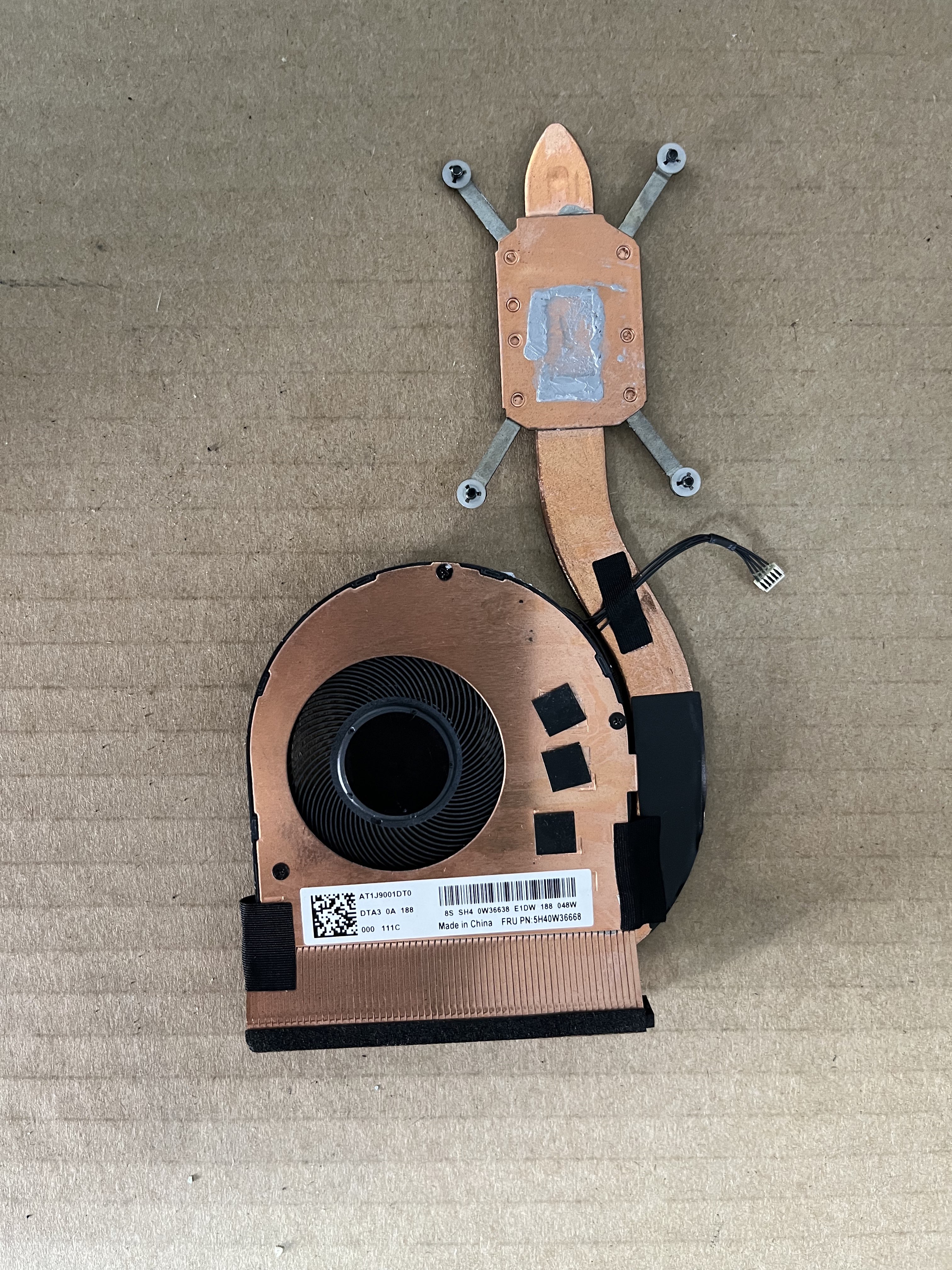 拆机联想ThinkPad X13 风扇 X390 X395散热器5H40W36668