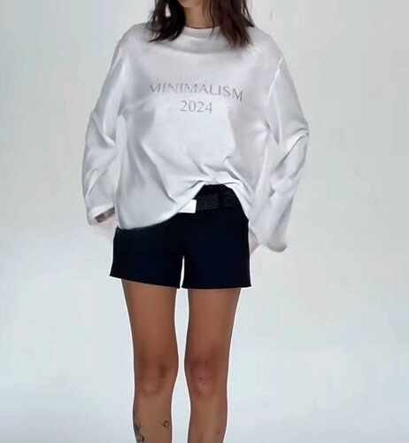 口碑B入轻薄凉感小圆领印花经典