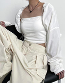 开衫 可调节Dakiyo夏薄简约通勤个性 短上衣遮阳防晒衣时尚 外套女