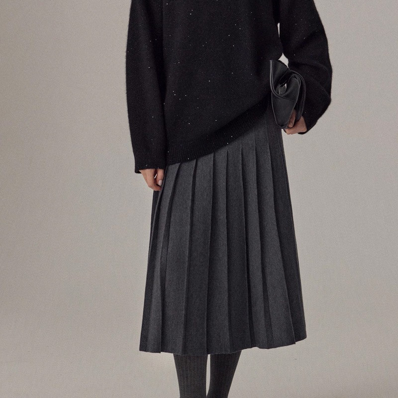 Dakiyo  可机洗60支羊毛知识分子风A字遮肉显瘦百褶半身裙女冬,女装/女士精品,半身裙,淘宝优惠券,粉丝福利购,淘宝优惠卷