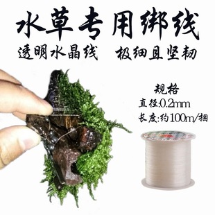 水草绑线莫丝线可绑莫斯皇冠水晶线透明尼龙线钓鱼线扎带造景沉木