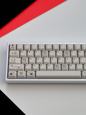 土酱设计师款复古灰白键帽