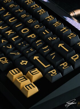 【现货】TUTKEYS性之黑金大字pbt热升华原厂键帽og樱桃老键盘键帽