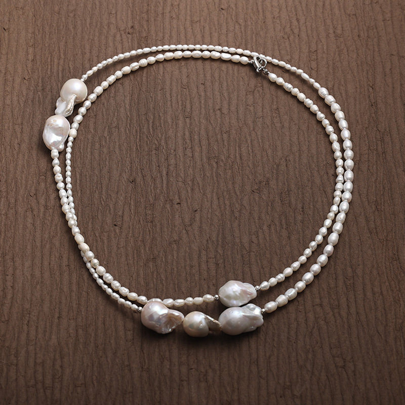 【下单即送】Ameistudio 巴洛克天然珍珠长款项链可叠戴时尚