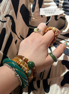 Aurelie Bidermann 2025新款小众设计感彩色金边麻花手镯女手环