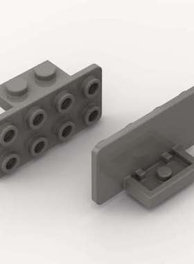 小积木颗粒1x2+2x4直角托架通用93274零件MOC墙壁支架DIY墙面配件