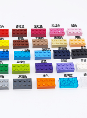 乐积儿儿童小颗粒积木2×4孔 启蒙益智3001基础配件玩具 高砖