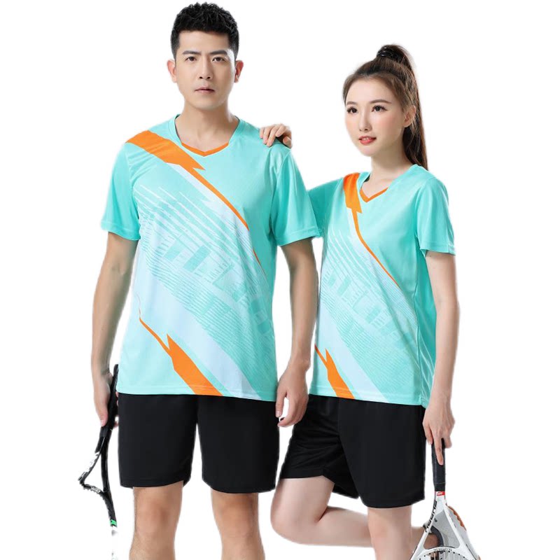专业男女童网球服套装青少年学生比赛训练短袖衫裤定制印号601718图片