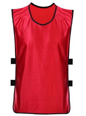 空白版有筋足球篮球分组对抗服丝光训练服广告马甲球衣150155红色