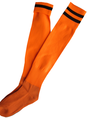 成人男子足球袜长筒袜加厚毛巾底袜运动袜高筒护腿袜子170024橙色