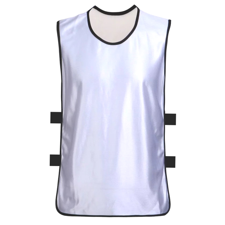 空白版有筋足球篮球分组对抗服丝光训练服广告马甲球衣150155白色