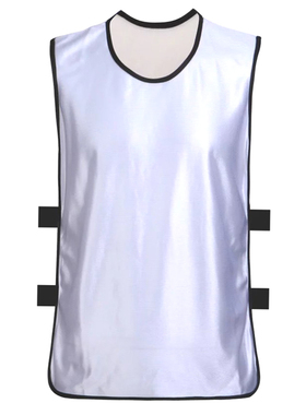 空白版有筋足球篮球分组对抗服丝光训练服广告马甲球衣150155白色