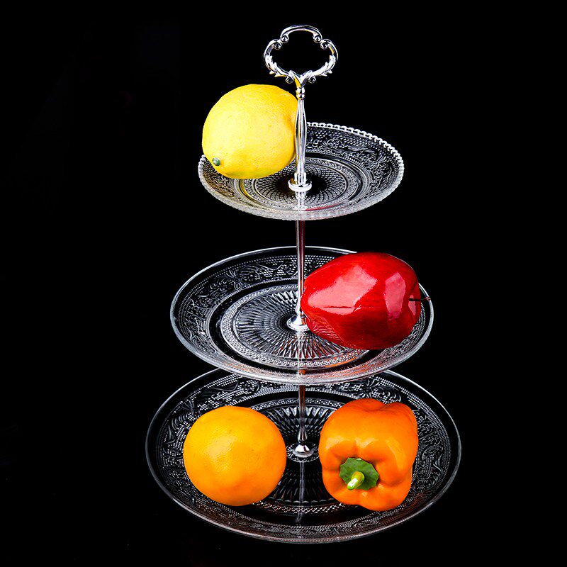 Fruit plate crystal Glass Afternoon Tea Dessert Dessert plate a living room three layers Cake Stand double-deck Cakes and Pastries Dry Fruits Snack trayin the Tableware , Tableware , Fruit bowl/Fruit plate/Hamper  category - from Buy2taobao.com to provide professional Taobao agent buy service