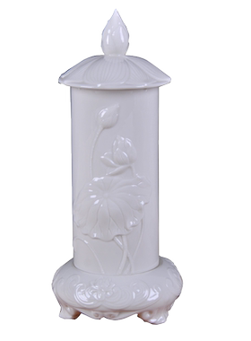 陶瓷莲花灯led灯佛堂摆件观音灯室内家居家用佛供灯长明灯荷花灯