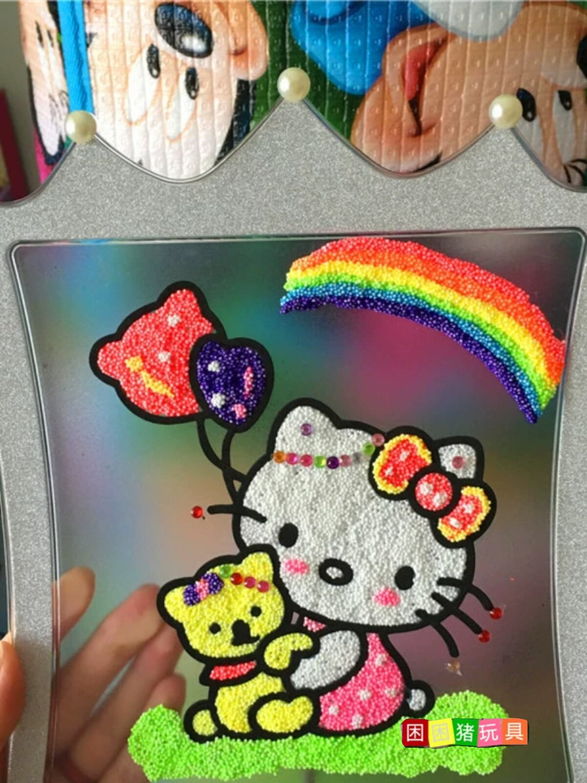 크라운 크리스탈 눈송이 진흙 그림 어린이 수제 DIY 진주 진흙 점토 그림 색상 진흙 새로운 남여 장난감