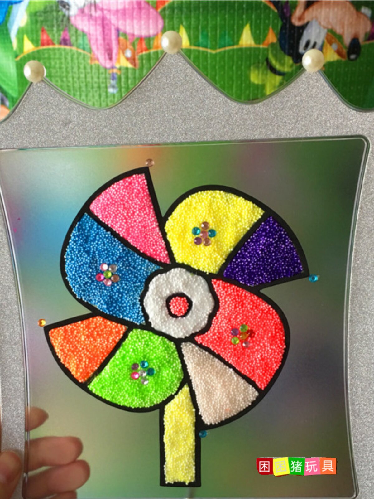 크라운 크리스탈 눈송이 진흙 그림 어린이 수제 DIY 진주 진흙 점토 그림 색상 진흙 새로운 남여 장난감