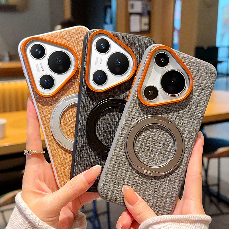 适用华为Pura70金甲磁吸支架壳