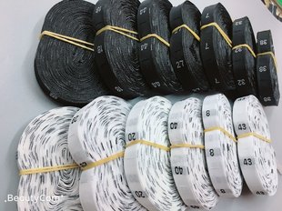数字布标工号标 服装裤子尺码标 码标 织唛洗水工号标 定制洗水标