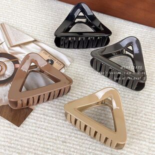 半扎三角形发夹女高马尾固定神器抓夹小众后脑勺夹子头饰爪夹发卡