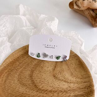 多件套可爱火烈鸟耳钉新款潮简约小巧套装学生气质耳环耳饰