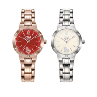 FILA斐乐女士手表轻奢小众小圆石英腕表马年女款 生日新年送礼6757