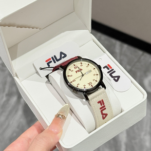 FILA斐乐手表男女款 学生考试专用只看时间腕表简约复古运动表6835