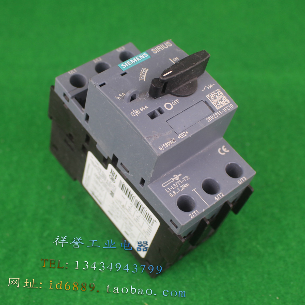 德国 进口 SIEMENS 3RV2311-1FC10 电动机保护断路器 5A