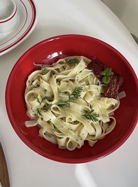 Tuxton红色系列餐具让生活亮起来红色汤盘新婚圣诞新年喜庆餐具