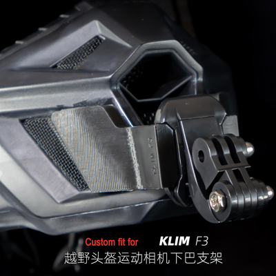 定制Klim F3越野盔用于GoPro大疆360运动相机专用下巴支架