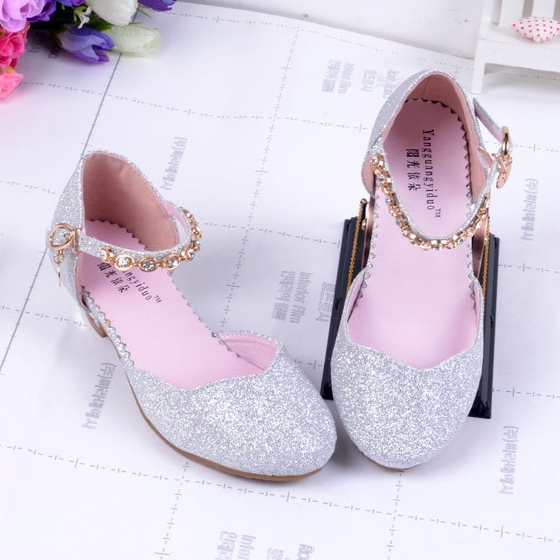 Sandales enfants en PU Baotou faux diamant pour printemps - semelle caoutchouc Wear - Ref 1053476 Image 4