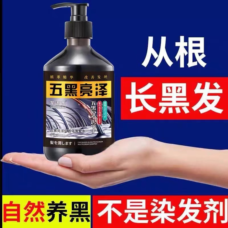 五黑洗发水控油去屑养黑