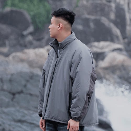 YR3M新雪丽立领棉服军事风短宽