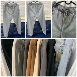 重磅KANYE椰子SEASON6侃爷神裤水洗纯棉束脚裤运动休闲裤子高街潮