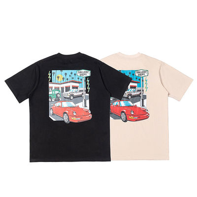 GALLERYDEPT小众复古水洗印花欧美潮牌高街纯棉男短袖宽松T恤ins